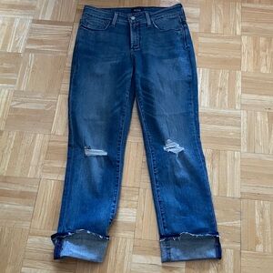 NYDJ Marnie boyfriend cuffed distressed jeans NWOT 4
